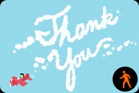 Sky Writing Thank You By Pbs Kids Background