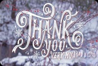 Animated Snowy Thank You Script email background
