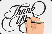 Animated: Handwritten Thank You email background