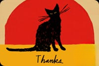 Animated Black Cat Silhouette email background