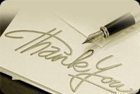 Pen & Thank You Note Background