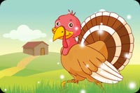 Thanksgiving Turkey Fun Background