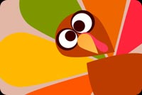 Cute Thanksgiving Turkey Background