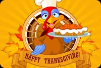 Thanksgiving Turkey Fun Background