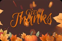 Animated: Give Thanks Autumn Leaves email background