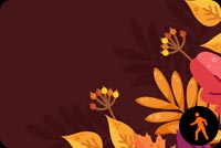 Animated Thanksgiving Leaves Flat Design Background