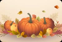 Animated: Thanksgiving Pumpkins and Leaves email background