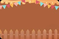 Animated: Thanksgiving Bunting and Fence email background