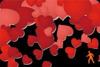 Animated Hearts Exploding Background