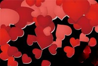Animated: Floating Red Hearts email background