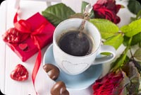 Animated: Good Morning Coffee and Roses email background