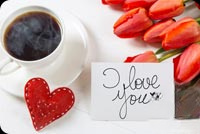 Animated: Red Tulips and Heart Card email background