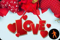 Animated Romantic Hearts Love Background