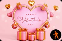 Animated Pink Heart Valentines Gift Boxes Background