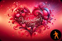 Animated: Stunning Valentine's Day Email Background - Romantic Heart-themed Wallpaper Background