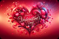Stunning Valentine's Day Email Background - Romantic Heart-themed Wallpaper Background