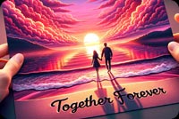 Serenade With Sunset: Romantic Email Background 'together Forever' Background