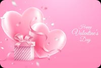Sweet Serenity: Pink Valentine's Day Email Background Background