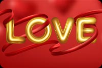 Bold Passion: Red And Gold Love Valentine's Email Background Background