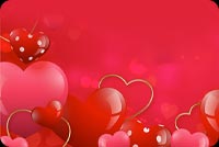 Crimson Love - Radiant Red Valentine's Email Background Background