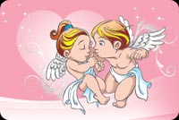 Valentine's Angel & Cupid Background