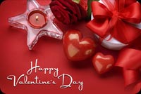 Valentine's Day Hearts, Rose & Gift Background