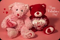 Teddy Bears For Valentine's Day Background