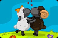 Sheeps In Love Background