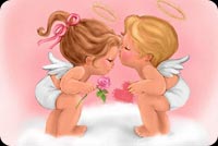 Valentines Cupid Angels Background