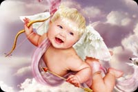 Cute Baby Cupid Background