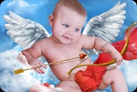 Cute Cupid Boy Background