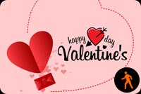 Animated Happy Valentine Flying Hearts Background