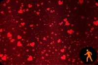 Animated Flying Hearts Background