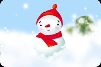 Red Hat Snowman Background