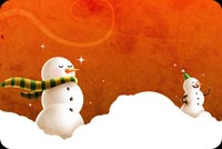 Winter Snowmen Background