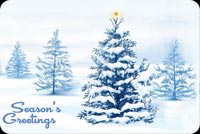 Winter Christmas Tree Background