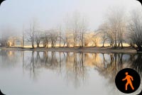 Animated: January Morning By Bor (lake Reflections) Background