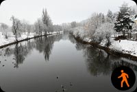 Animated: Beautiful Winter River Landscape Background