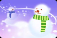 Two Snowmans Background